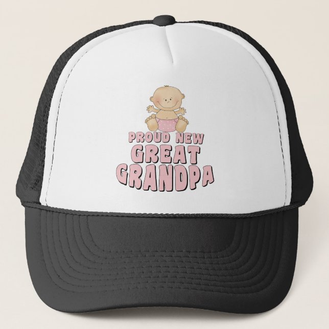 Casquette NOUVELLE grande fille FIÈRE de grand-papa (Devant)