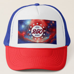 Casquette Nuage de feux d'artifice graphiques pour le 250e a