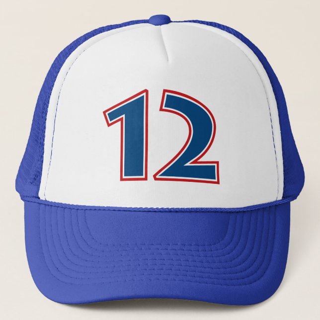 Casquette Numéro bleu 12 (Devant)