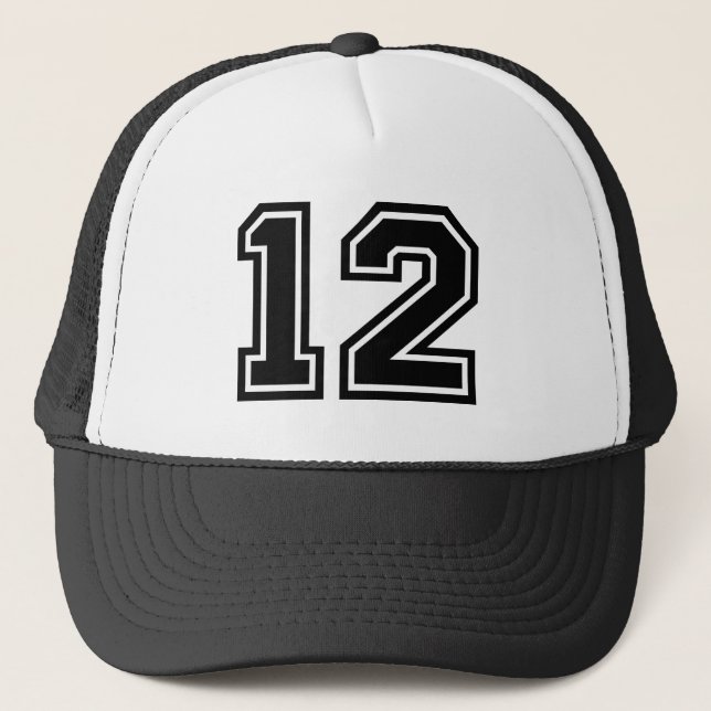 Casquette Numéro classique 12 (Devant)