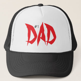 Casquette Numéro Un Papa Cool Rouge Et Noir