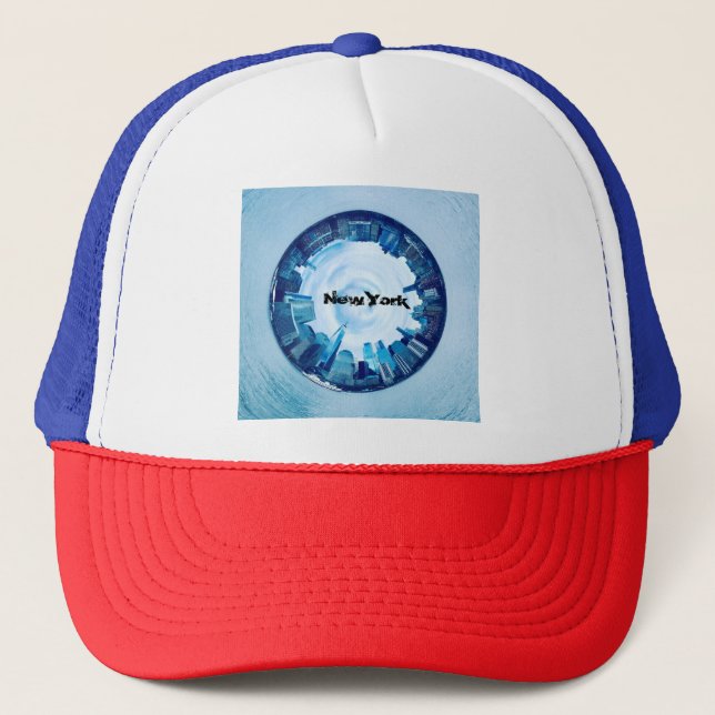 Casquette NYC Skyline Trucker Hat - Round City Planet (Devant)