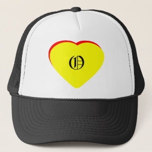 Casquette "O" Coeur Jaune Rouge Faire-part de mariage Le MUS