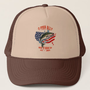 Casquette "O-FISH-ALLY Retraité : Fière, libre et pêche 2025