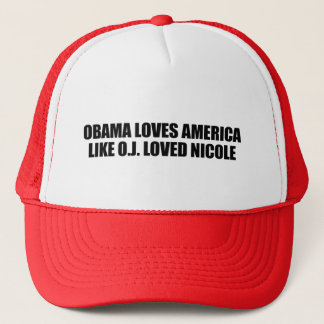 CASQUETTE OBAMA AIME L'AMÉRIQUE COMME O.J. LOVED NICOLE