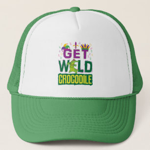 Casquette Obtenez le crocodile sauvage Mardi Gras Alligator
