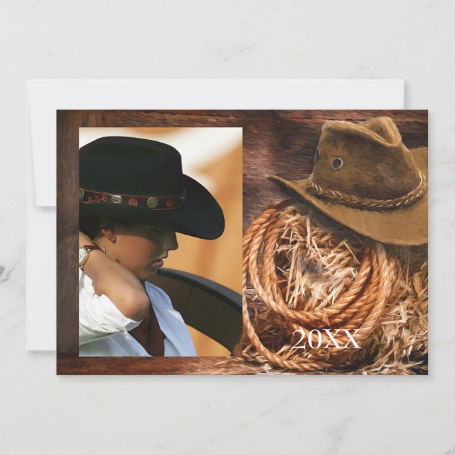 Casquette occidental et Lasso Grad Faire-part avec (Devant)