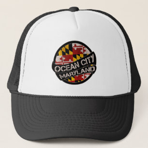 Casquette Ocean City Maryland drapeau de grunker camionneur 