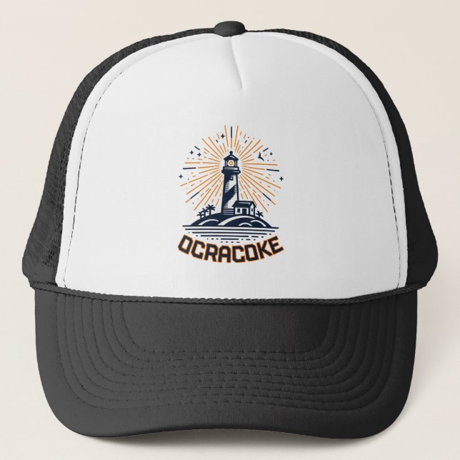 Casquette Ocracoke North Carolina Lighthouse Sunrise (Devant)