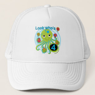 Casquette Octopus 4e anniversaire T-shirts et cadeaux