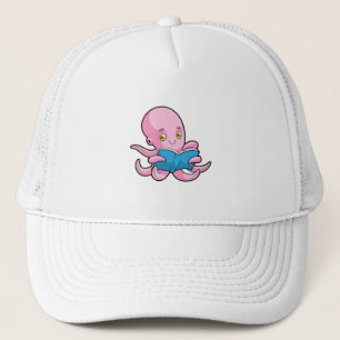 Casquette Octopus à la lecture d'un livre