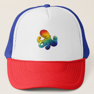 Casquette Octopus avec arc-en-ciel