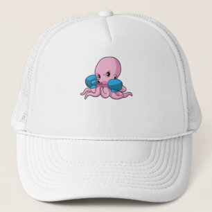 Casquette Octopus en boîte avec gants de boxe