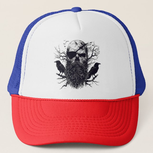 Casquette Odin's Whisper : l'invocation de l'esprit viking (Devant)