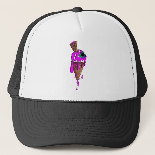 Casquette Oeil crème glacée avec glaçage (Devant)