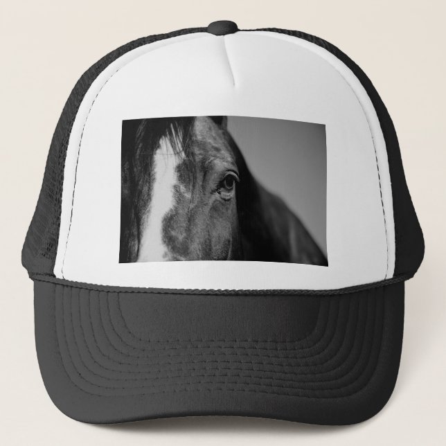 Casquette OEuvre d'oeil noir blanc (Devant)