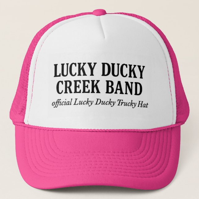 Casquette Official Lucky Ducky Trucky Hat: Pink-Words (Devant)