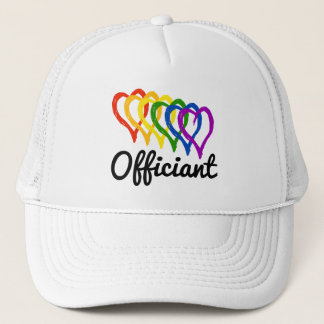 Casquette Officier des Coeurs Couchés Mariage Arc-en-ciel