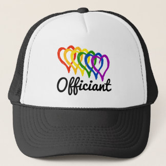 Casquette Officier des Coeurs Couchés Mariage Arc-en-ciel