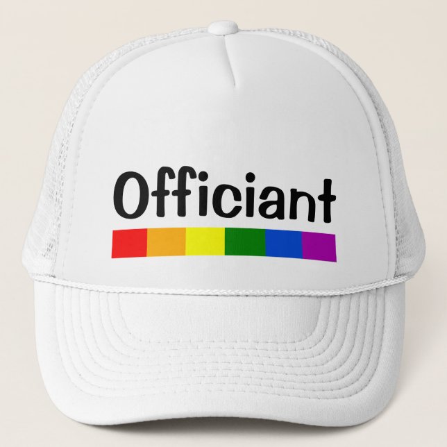 Casquette Officier mariage de bannière Arc-en-ciel (Devant)