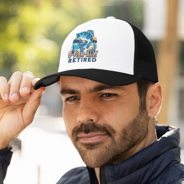 Casquette Ofishally Retired Funny Fishing Lovers (Créateur téléchargé)