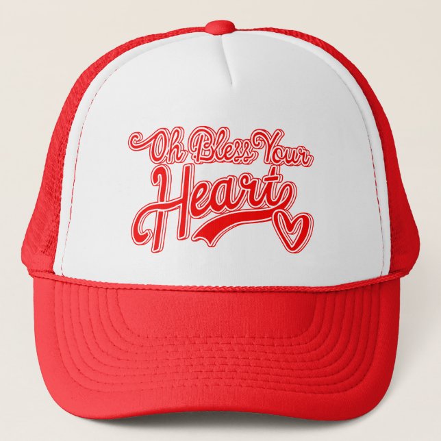 Casquette OH BÉNISSEZ VOTRE chapeau de camion de coeur (Devant)