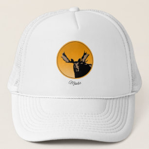 Casquette Oie au coucher du soleil - Art original de la faun