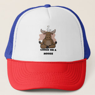 Casquette Oie sur un orignal animal drôle