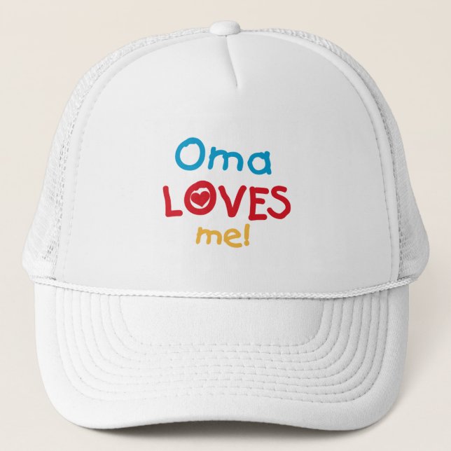 Casquette Oma aime mes t-shirts et cadeaux (Devant)