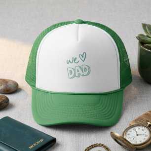 Casquette On aime Papa Design Vert et Blanc