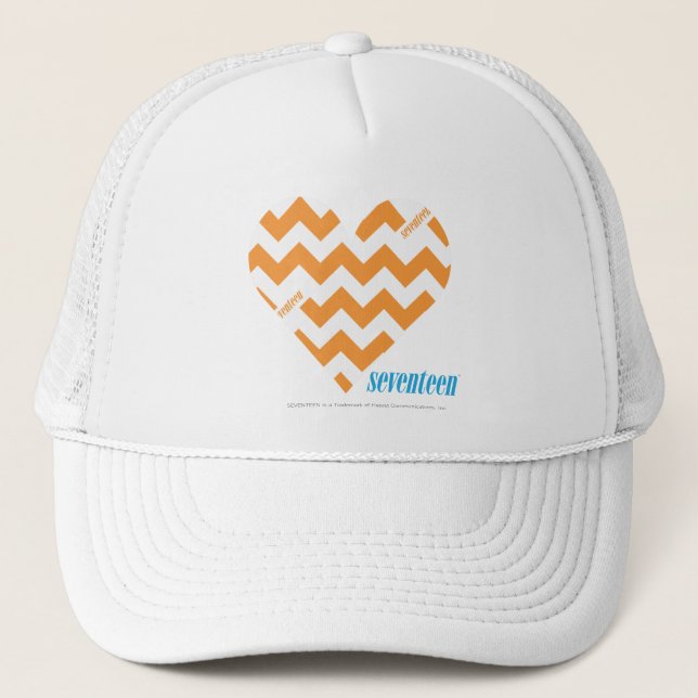 Casquette Orange 2 de zigzag (Devant)