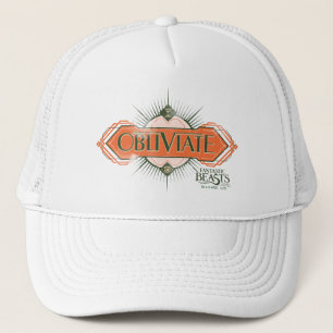Casquette Orange Art Déco Obliviate Spell Graphisme