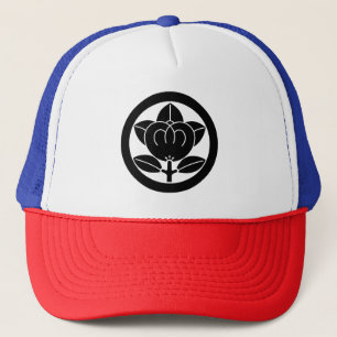 Casquette Orange mandarine dans un cercle