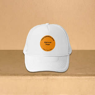 Casquette Orange Round Business Brand sur chapeau de camion
