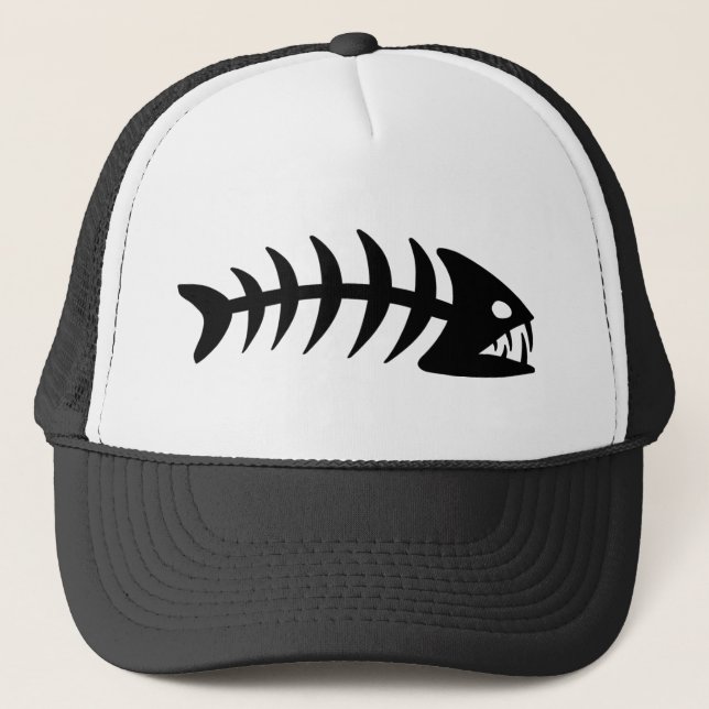 Casquette Os de poissons de piranha (Devant)