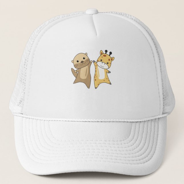 Casquette Otter Giraffe Sweet Animaux Pour Enfants Animaux (Devant)