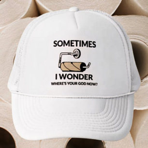Casquette Où est ton Dieu maintenant ? Papier toilette vid