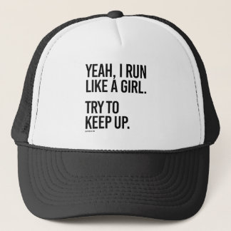 Casquette Ouais, je cours comme une fille - Essayez de garde