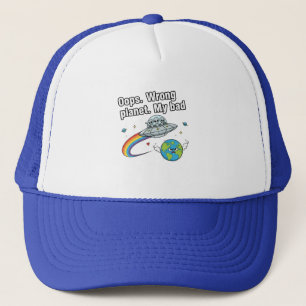 Casquette Oups. Mauvaise planète. C'est ma faute