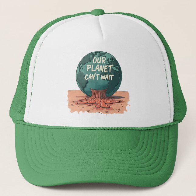 Casquette Our Planet Can’t Wait – Climate Action (Devant)
