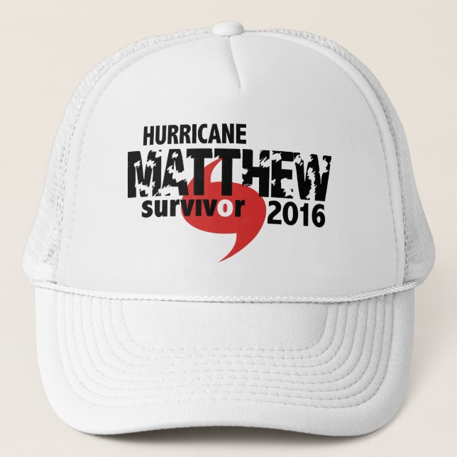 Casquette Ouragan Matthew survivant en octobre 2016 (Devant)