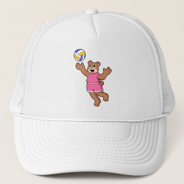Casquette Ours aux sports de volleyball (Devant)
