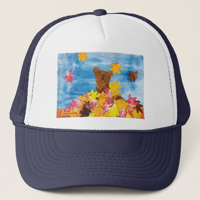 Casquette Ours Choco Automne - Art pour enfants pour le choi (Devant)