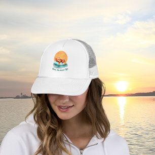 Casquette Ours de la vie fluviale Art numérique mou
