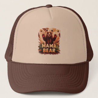 Casquette Ours de maman grinçante : Design de protection à f