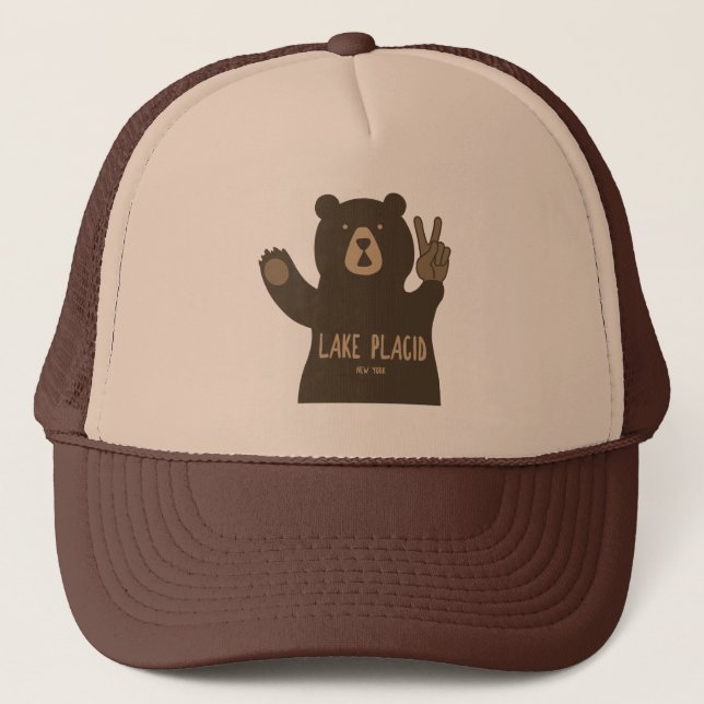 Casquette Ours de paix Lake Placid New York (Devant)