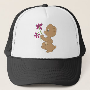 Casquette Ours doux Art main tiré bébé Ours Brown Art