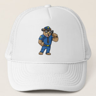 Casquette Ours en tant qu'agent de police en uniforme de pol