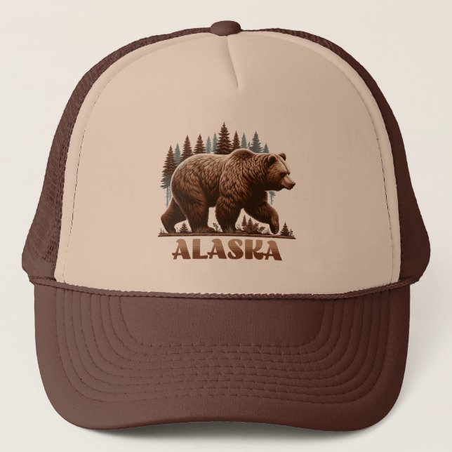 Casquette Ours grizzli de l'Alaska (Devant)