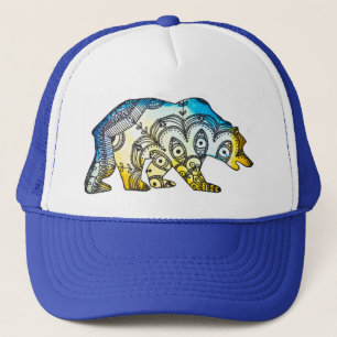 Casquette Ours Snapback de bleu et d'or par Megaflora